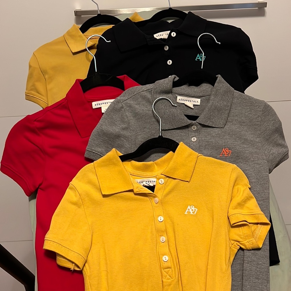 Bundle Of 5 Aropostale Button Down Collared Shirts - image 1